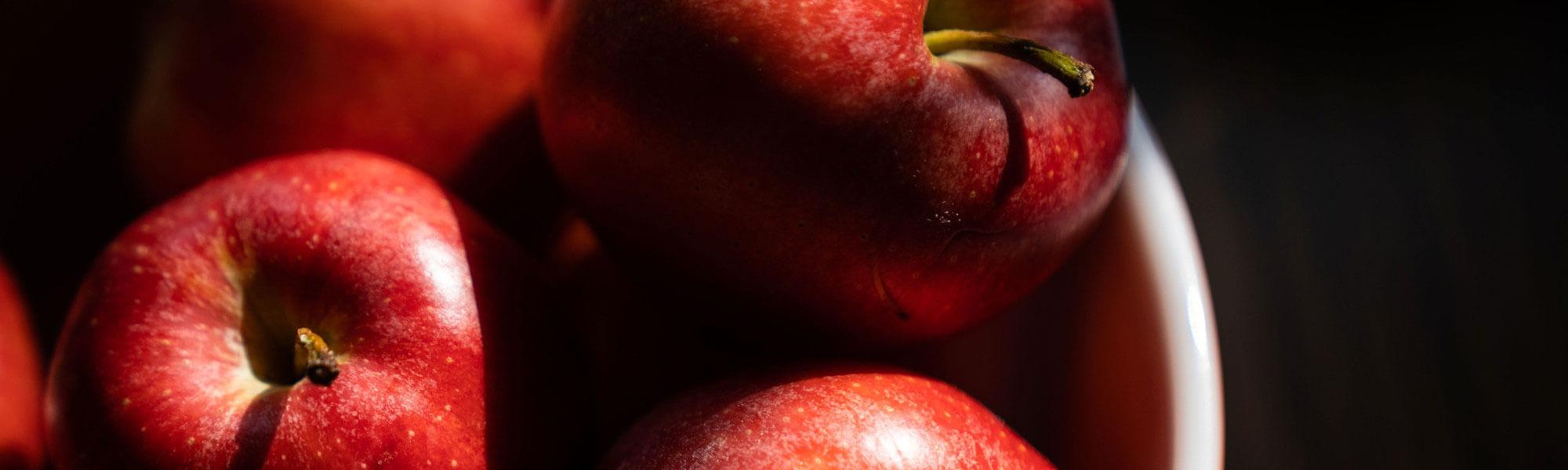 Apples in a bowl.